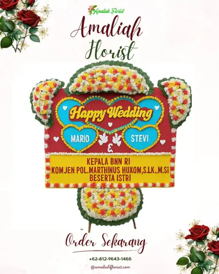 Papan Bunga Pernikahan Suti Semarang