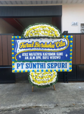 Papan Bunga Duka di Suti Semarang